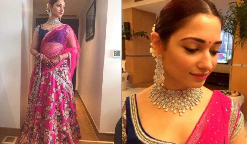 Tamanna bhatia jewellery in brothers marriage