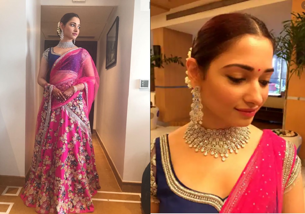 Tamanna bhatia jewellery in brothers marriage