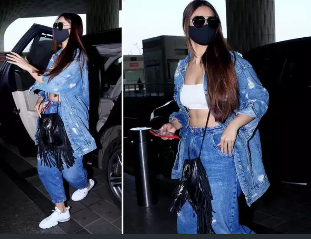 Ikiana D Cruz fond in very stylish look on mumbai airport