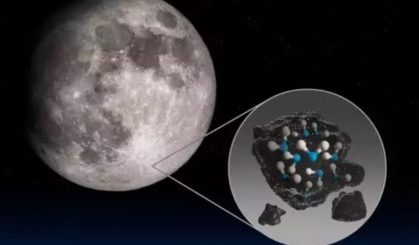 NASA has discovers water on surface of moon facing towards sun